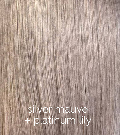 Close-up of super-straight, dark ash blonde hair, created using Wella Professionals.