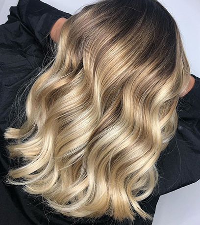 golden blonde hair color with highlights