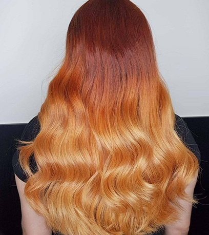 Image of wavey Ombre Hair, created using Wella Professionals