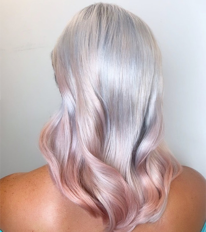 Wavey Partial Pastel, created using Wella Professionals