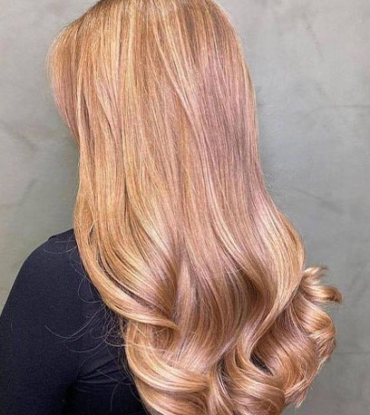 Image of Peach Blonde Hair, created using Wella Professionals 