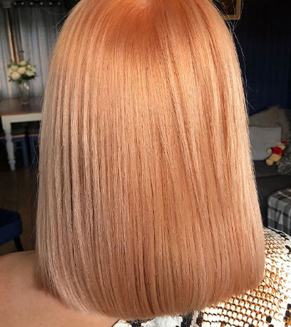Image of Peach Blonde Hair, created using Wella Professionals 