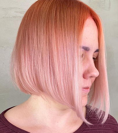Image of pink Sunset Blonde Hair, created using Wella Professionals