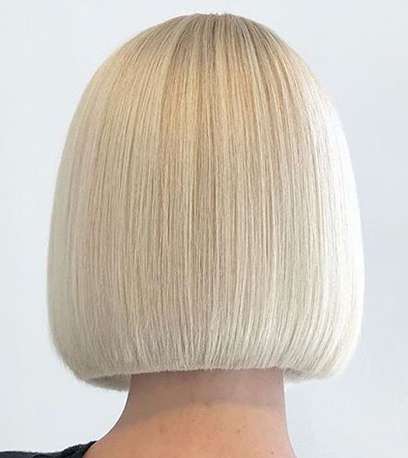 White chocolate bob,  created using Wella Professionals